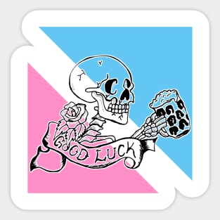 Drunk Skeleton Sticker